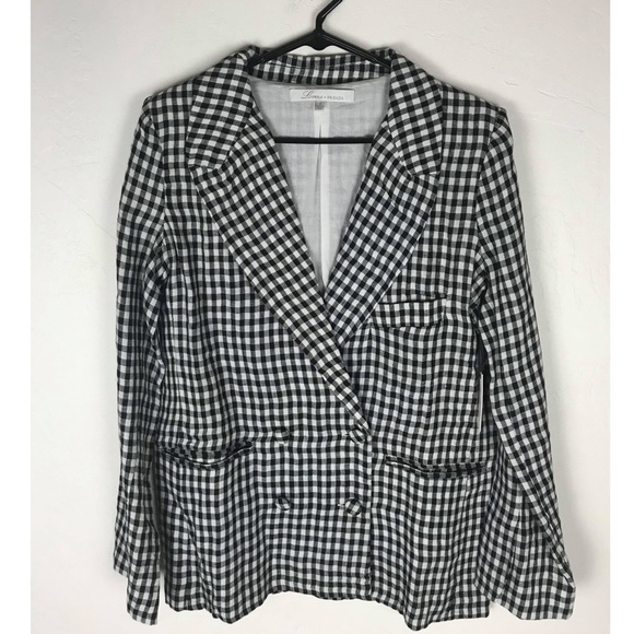 NWT Lovers + Friends Fanning Gingham Blazer - Picture 3 of 4
